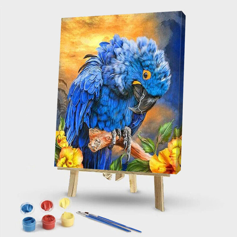40x50cm Macaw Painting By Numbers DIY Canvas Picture Hand Painted Home Decor