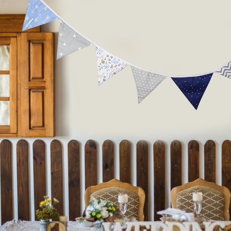 12 Flags 3.2m Double-sided Bunting Pennant Wedding Party Decorative Banner