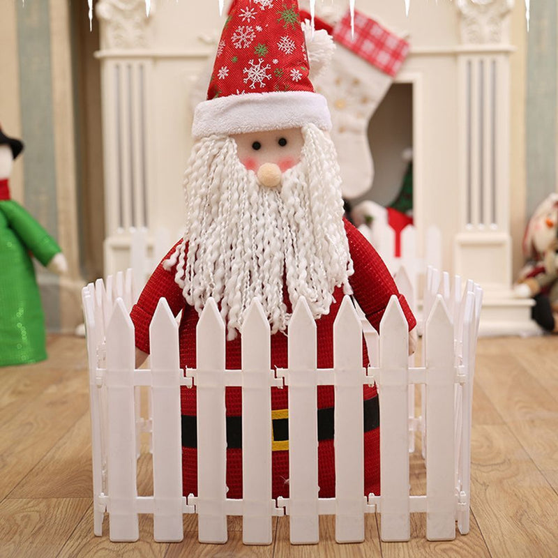 Decoration White PVC Garden Guardrail Decorative Barrier Christmas Tree Fence