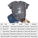 Independence Day America Girl Tea T-Shirt (Grey M)