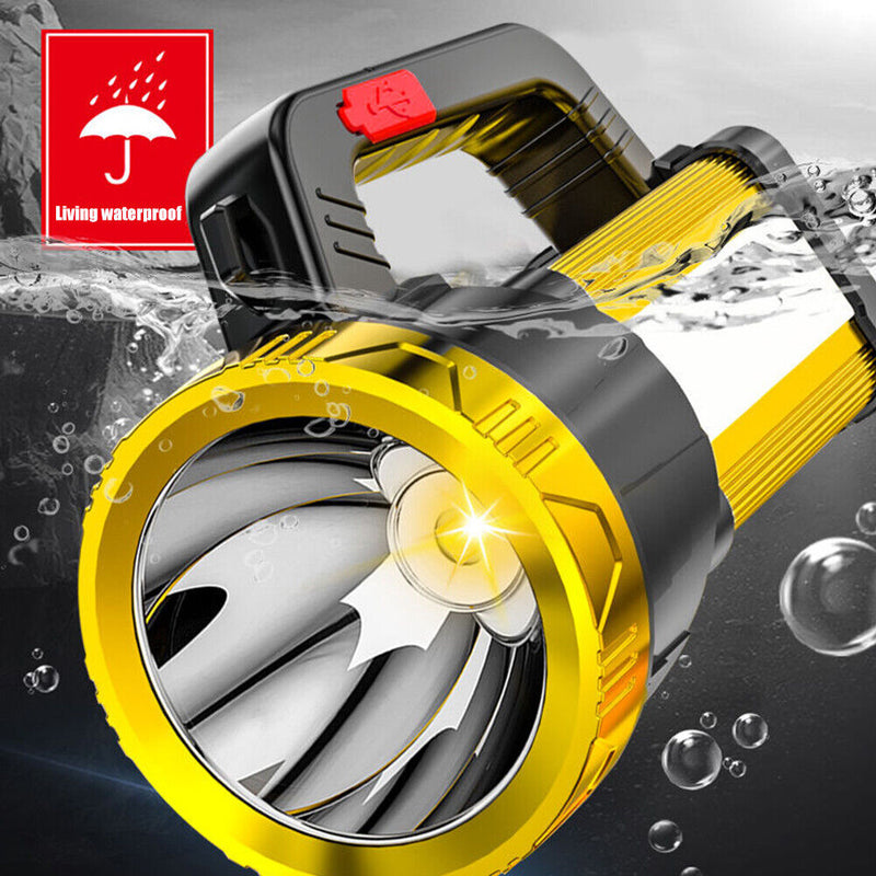 LED+COB Portable Flashlight Spotlight Searchlight 4-level Hand-held Lamp Newly