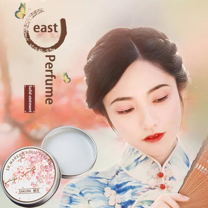 Portable Case Rose Women Retro Scent Fresh Solid Perfume Body Aroma Gift