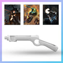 Gun Shape Handgrip Sense Joystick for NS/NS OLED Game Controller (White) Newly