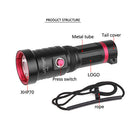 Super Bright Diving Flashlight XHP70 Waterproof Professional Diver Light Newly
