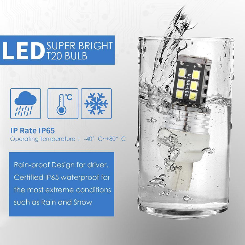 GETODAN A Pair T20 15SMD 2835 LED Car Truck Indicator Taillight Lamp Bulb