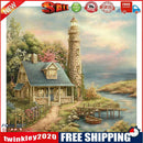 DIY Paint By Number Kit Seaside Villa House No Frame for Home Art Decor