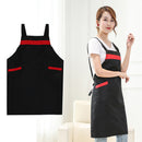 Unisex Lovely Solid Cooking Kitchen Restaurant Bib Apron with PocketBlack)