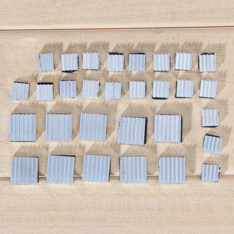 30 x Aluminum Heatsink Cooler Adhesive Kit for Cooling Raspberry Pi Newly