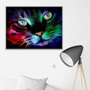 5D DIY Full Drill Square Diamond Painting Colorful Cat Cross Stitch Mosaic