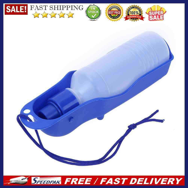 250ml Dog Water Bottle Feeder Portable Outdoor Pet Drinking Bottle(Blue)