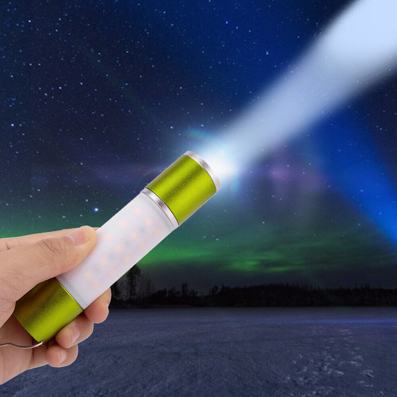 Mini LED Flashlight Ultra Bright 6 Lighting Mode Zoomable USB Pendant Torch