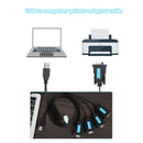 PL2303 Chipset 4 Port USB to RS-232 9-Pin DB9 Serial Cable Male A Adapter