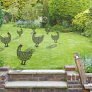 Acrylic Hollow Chicken Ornaments Backyard Lawn Stakes Yard Art Decor (E) Newly
