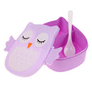 Cartoon Owl Lunch Box Food  Storage Container Portable Bento Box(Purple) Newly