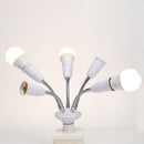 Adjustable E27 Lamp Holder for LED Light Adapter Multi-conversion (5-head) Newly