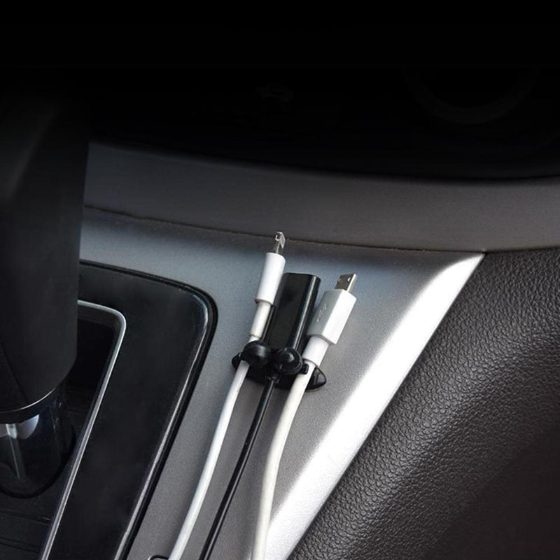 8pcs Adhesive Car Wire Clips Cord Earphone USB Cable Clamp Holder Organizer