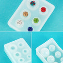 Handmade Transparent Crystal Jewelry Making Silicone Mold Sphere Shape Epoxy