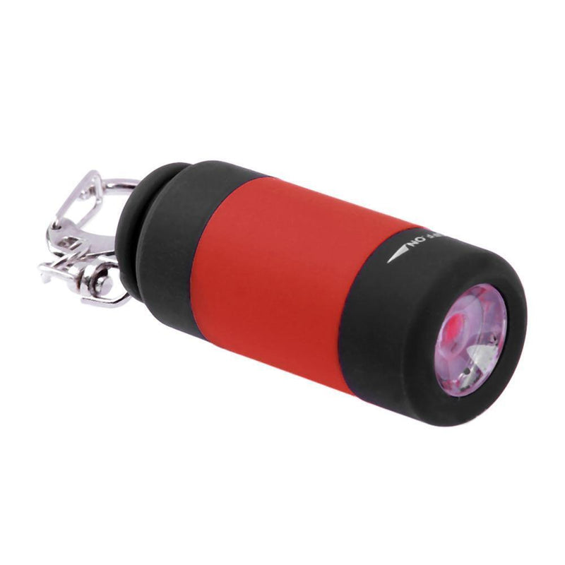 LED Mini Flashlight Portable Key Chain Outdoor Camping Hiking Torch (Red)