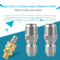 1 Pair 3/8 Threaded Male to Quick Connect Plug Fittings Pressure Washer Ada