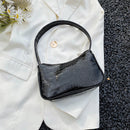 Retro Alligator PU Leather Handbag Women Casual Totes Shoulder Bag (Black)