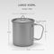 Ultralight Titanium Cup Folding Portable Outdoor Camping Coffee Mugs (L) Newly