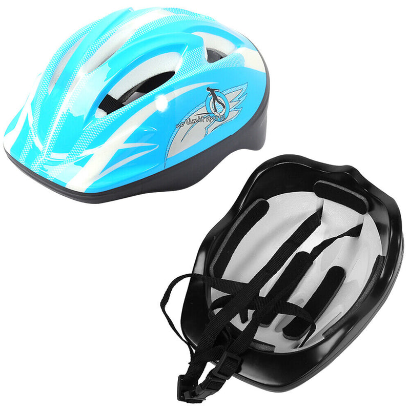 Children Riding Helmet Anti Drop Cartoon Sports Bicycle Helmet (Light Blue)
