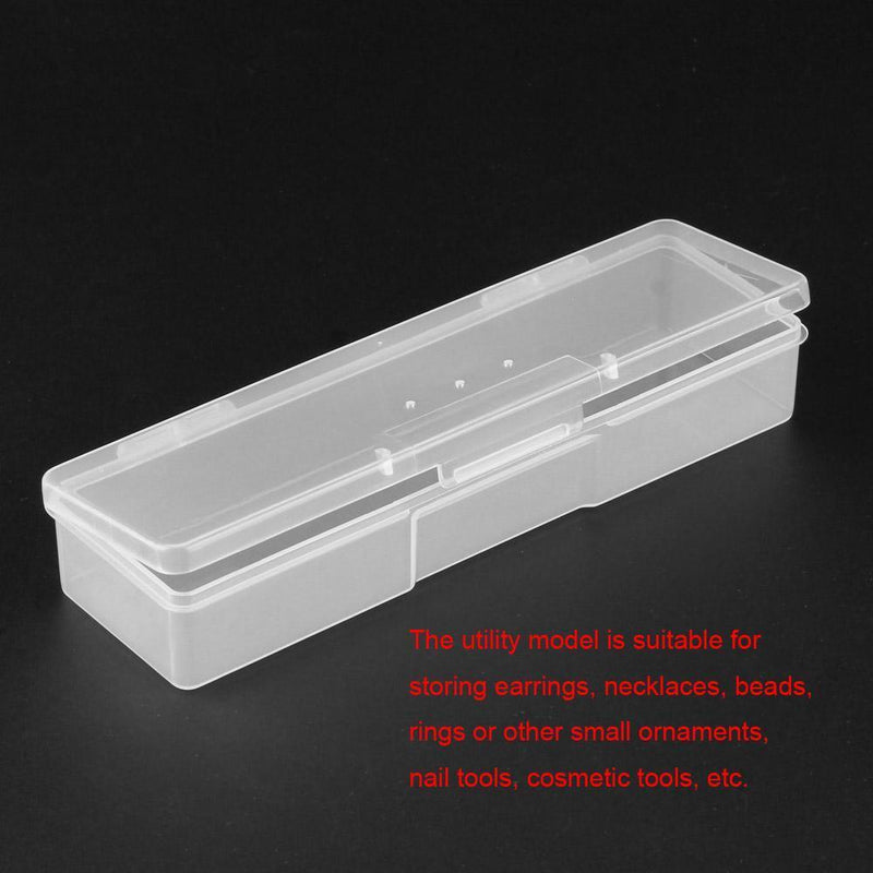 Plastic Nail Art Accessories Storage Box Translucent Decor Organizer Case