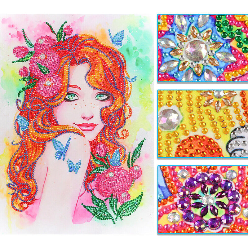 DIY Part Special Shape Diamond Painting Kit 5D beauty Drawing