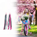 2x Kids Scooter Bike Decor Ribbon Bicycle Handlebar Tassel Streamers (Pink)