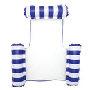 Swimming Pool Float Hammock Multi-Purpose Inflatable Lounge Bed (Dark Blue)