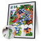 Flower Bird Oil Paint By Numbers DIY Canvas Wall Art Picture Craft Home Decor