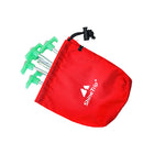 Outdoor Hiking Kits Storage Bag Camping Nail Wind Rope Buckle Pouch (Red)