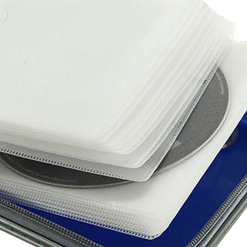 40pcs Capacity Disc CD DVD Wallet Storage Organizer Case Holder(Blue)