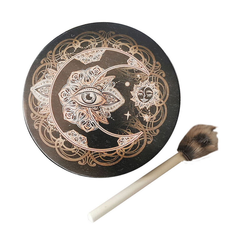 Alchemical Moon Drum Desktop Ornament Music Drums for Spiritual Music Meditation