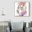 2pcs Diamond Painting Kit girl Full Round Rhinestone Wall