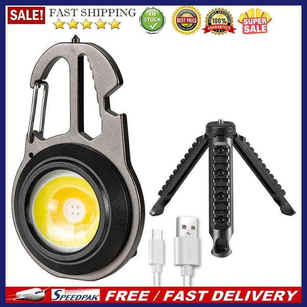 Portable LED Flashlight Mini Keychain Small LED Work Light Outdoor Bottle Ope