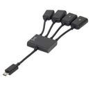 4 Port Micro USB Power Charging OTG Hub Cable for Sumsung Android PC