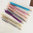 School Funny Pens Describing Mentality Office Ballpoint Pen Glitter Pen