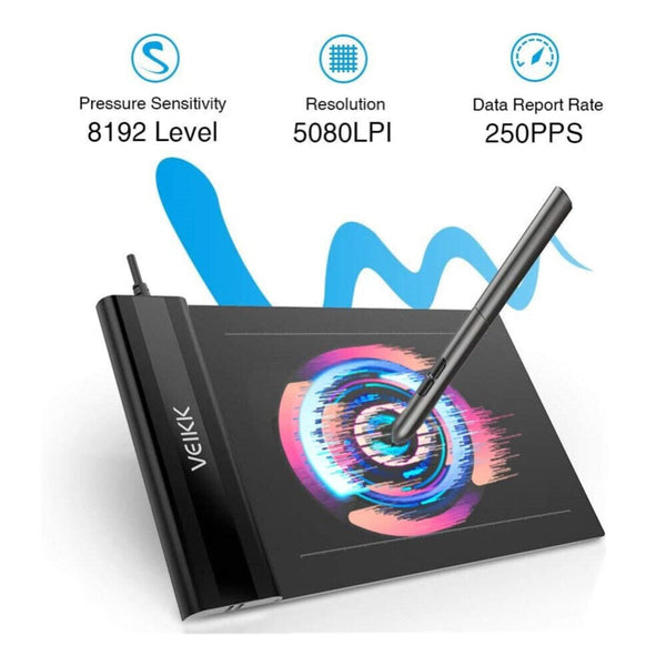 Drawing Tablet VEIKK S640 Graphic Drawing Tablet Ultra-Thin 6x4 Inch Pen Tablet