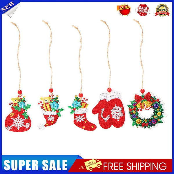 Double-side 5D Diamond Painting DIY Hanging Christmas Trees Pendant (GP009)