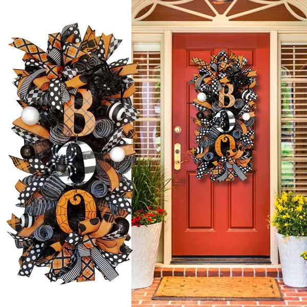 Decoration Home Decorations Halloween Wreath Pumpkin Door Ornament Halloween