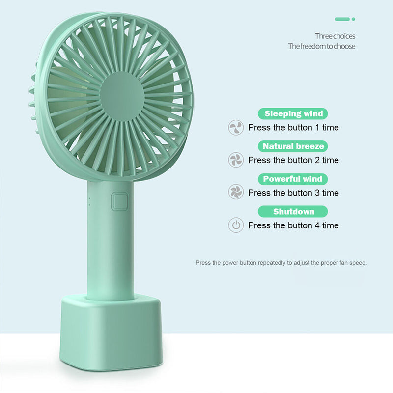 Mini Silent Fan Adjustable Summer Portable Cooling Fan with USB Charging Cable