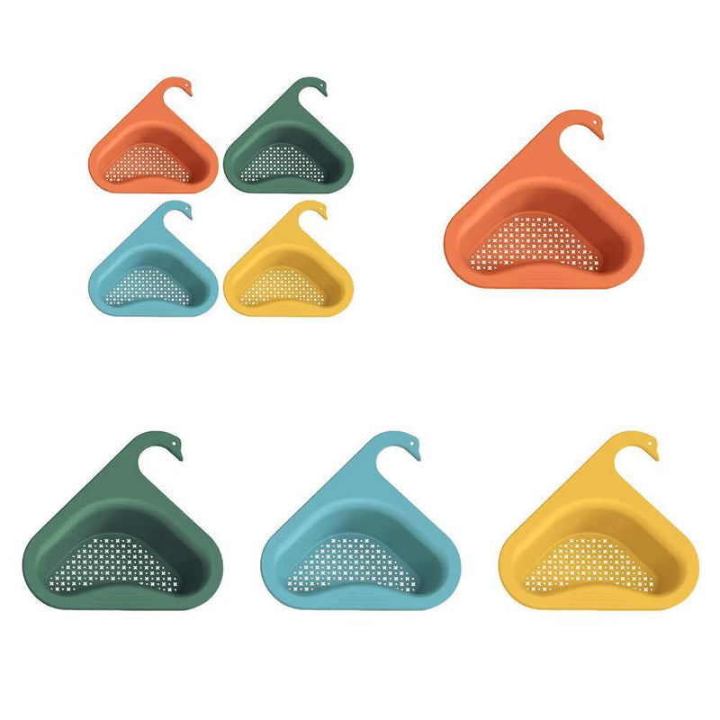 Colander Sink Strainer Kitchen Sink Shelf Faucet Hanging Drain Rack (Green)