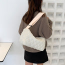 Fashion Quilted Shoulder Handbags Nylon Satchels Bags Solid for Travel Shopping