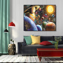 Painting By Numbers DIY Planet Hand Painted Canvas Oil Art Picture Ornaments Kit