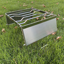 Outdoor Portable Folding BBQ Grill Windproof Camping Pot Stand Stove Rack