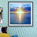 5D DIY Diamond Painting Lake Sunrise Full Drill Rhinestone Mosaic Art Picture