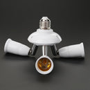 Adjustable E27 Splitter 3 Heads Lamp Base Adapter LED Bulb Holder Socket Newly