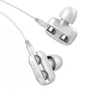 A4 In-Ear Headphone 3.5mm Plug Ergonomic Wired Earphones for Phone (White) Newly