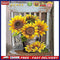 Frameless Oil Paint By Numbers DIY Sunflower Picture Craft Kit for Living Roo